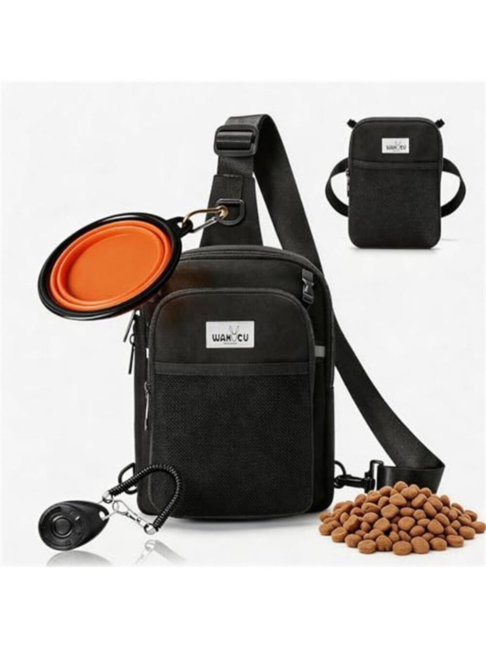 Dog Training Pouch with Removable Pocket Dog Treat Pouch Waist Belt Clip for